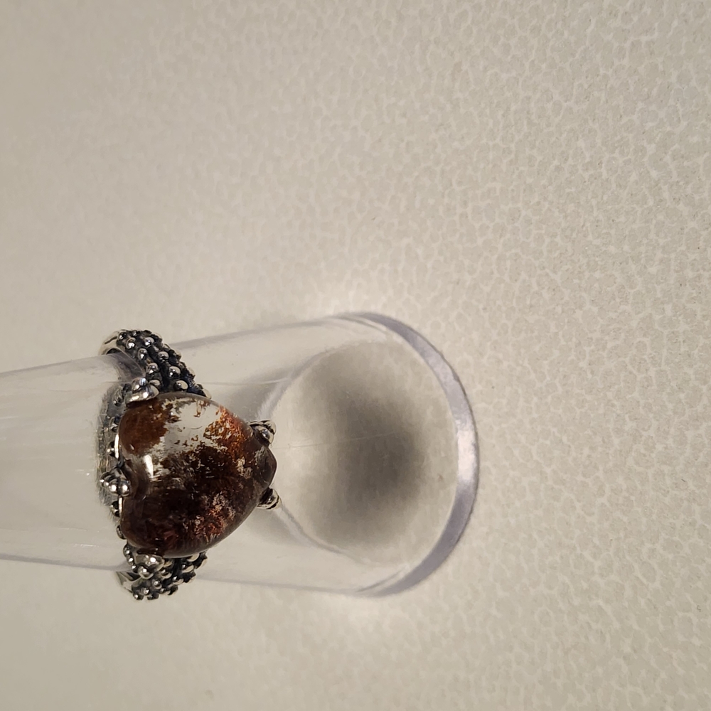 Elegant Sterling Silver Garden Quartz Ring